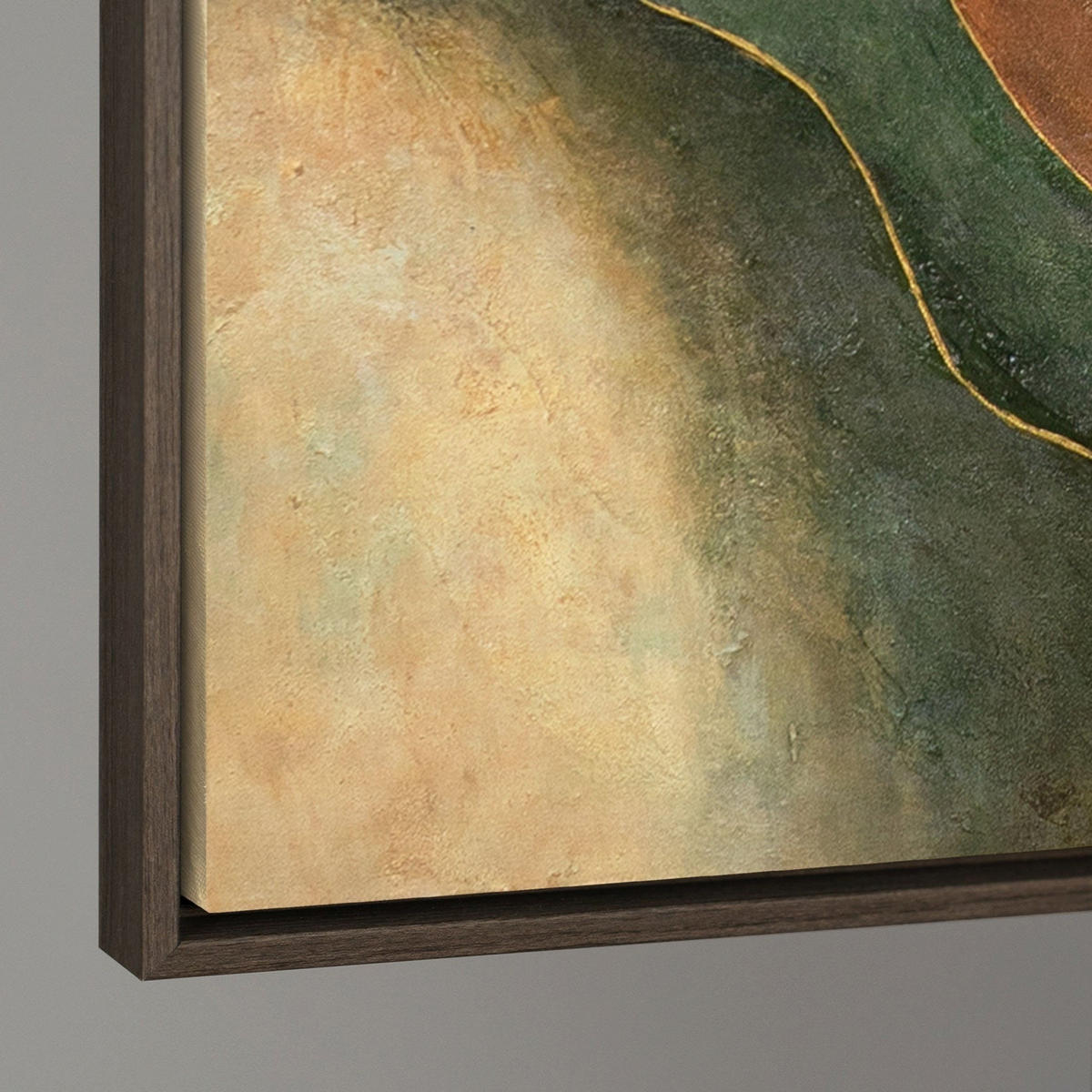 GEMÄLDE Tanz der Hügel Schattenfugenrahmen Grau 120x80 cm - Grau, Holz (120/80cm) - YS-art gallery