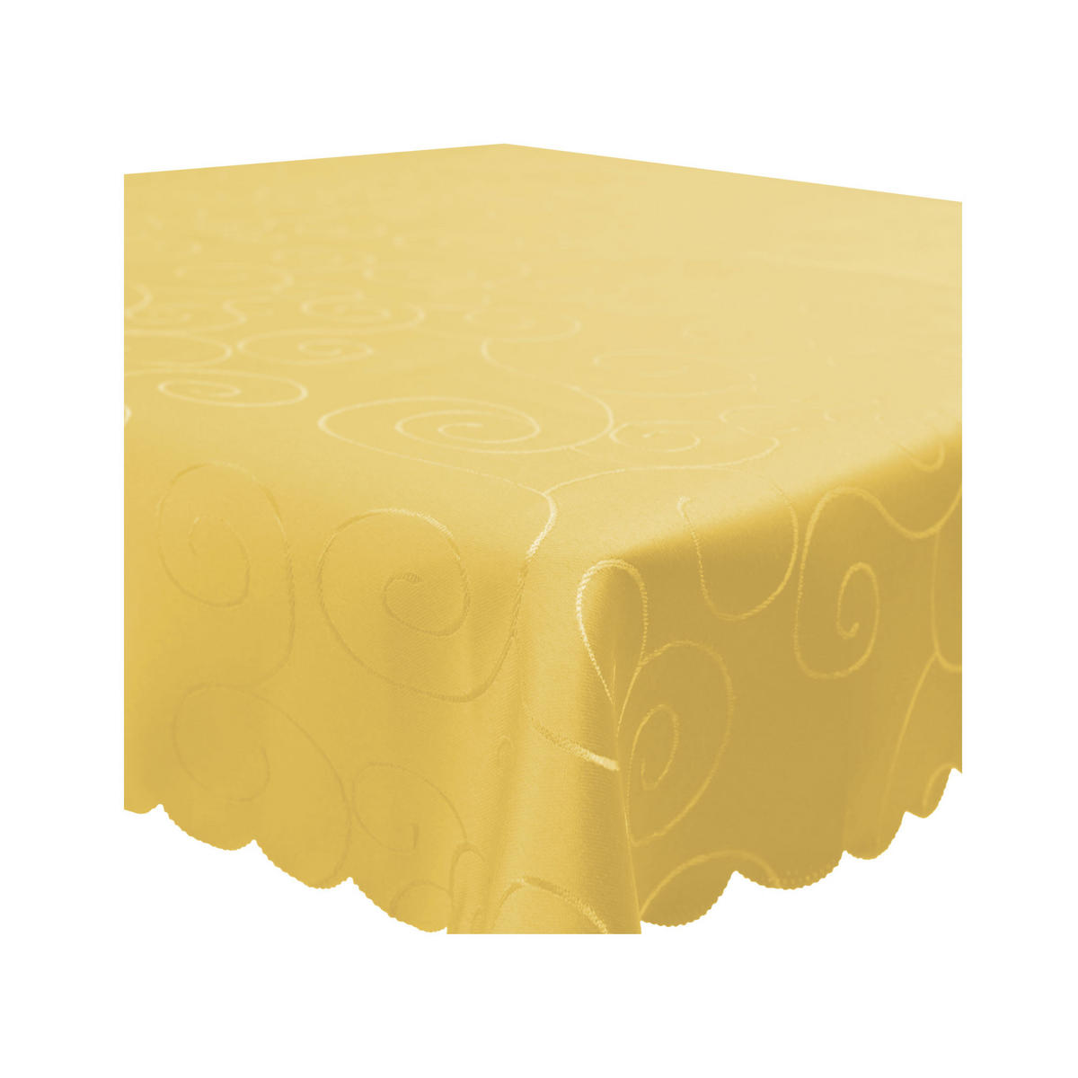 TISCHDECKE 110/110 cm Ornamente Gelb - Gelb, Textil (110/110cm) - TiborTex