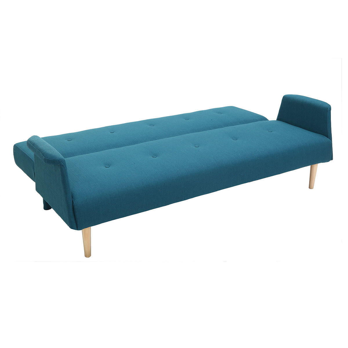 SOFA Verstellbar Blau OSCAR - Blau, Textil (82.5/77/195.5cm) - Miliboo