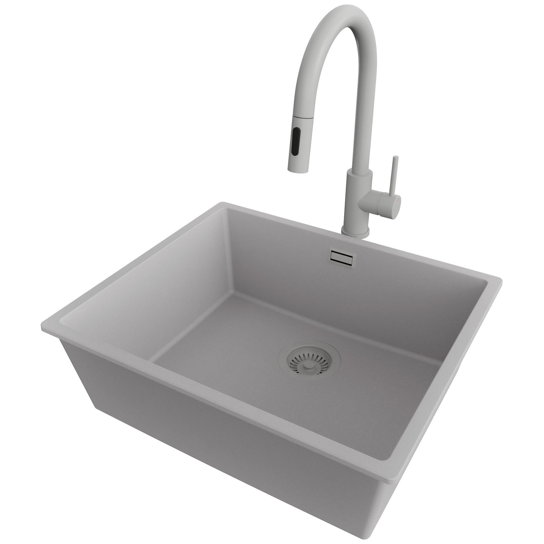 Primagran Granitspüle Grau, Grau, Grau 56x20x47 cm
