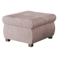 POLSTERHOCKER Orkan Klein - Hellrosa/Silberfarben, Holz/Textil (60/39/60cm) - MIRJAN24