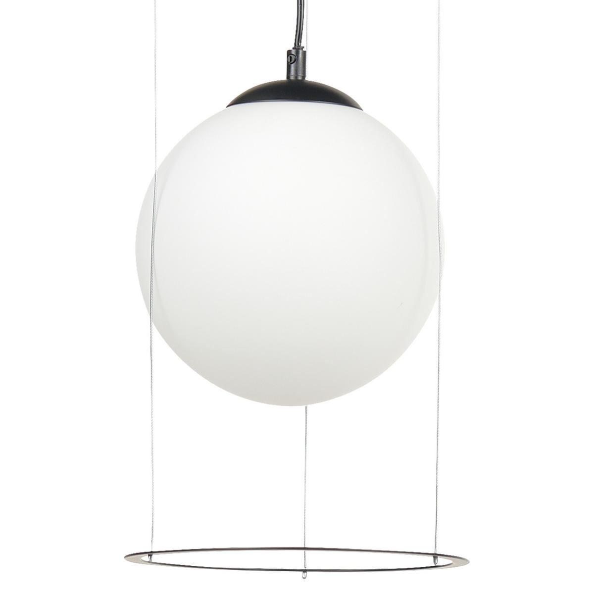 PENDELLEUCHTE Tobins 25x25x178 cm - Schwarz, Glas (25/25/178cm) - Beliani