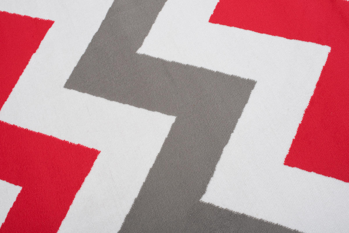 TEPPICH MAYA Rot Zig Zag Streifen 250/300 cm - Rot, Textil (250/300cm) - Tapiso