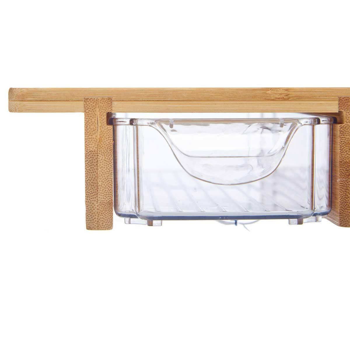 SCHNEIDEBRETT Bambus mit drei Behältern 28/40/6 cm - Braun, Naturmaterialien (28/40cm) - Kinvara