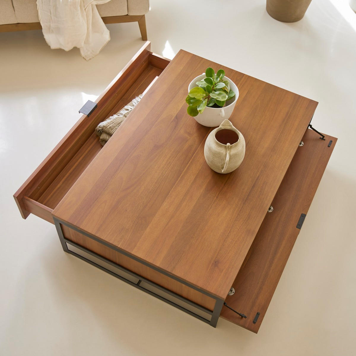 COUCHTISCH Urban Natur aus Akazie - Naturfarben, Holz (80/120/35cm) - Tikamoon