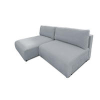 ECKSOFA Sora mit Schlaffunktion, Bettkasten und extra tiefer Komfortzone aus hochwertigem Grau Strukturstoff - Schwarz/Grau, Holz/Kunststoff (140/200cm) - S-Style