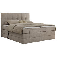 BOXBETT VITTORIA 140/200 - Beige Struktur - H3 - Beige, Holz/Textil (140/200cm) - MKS