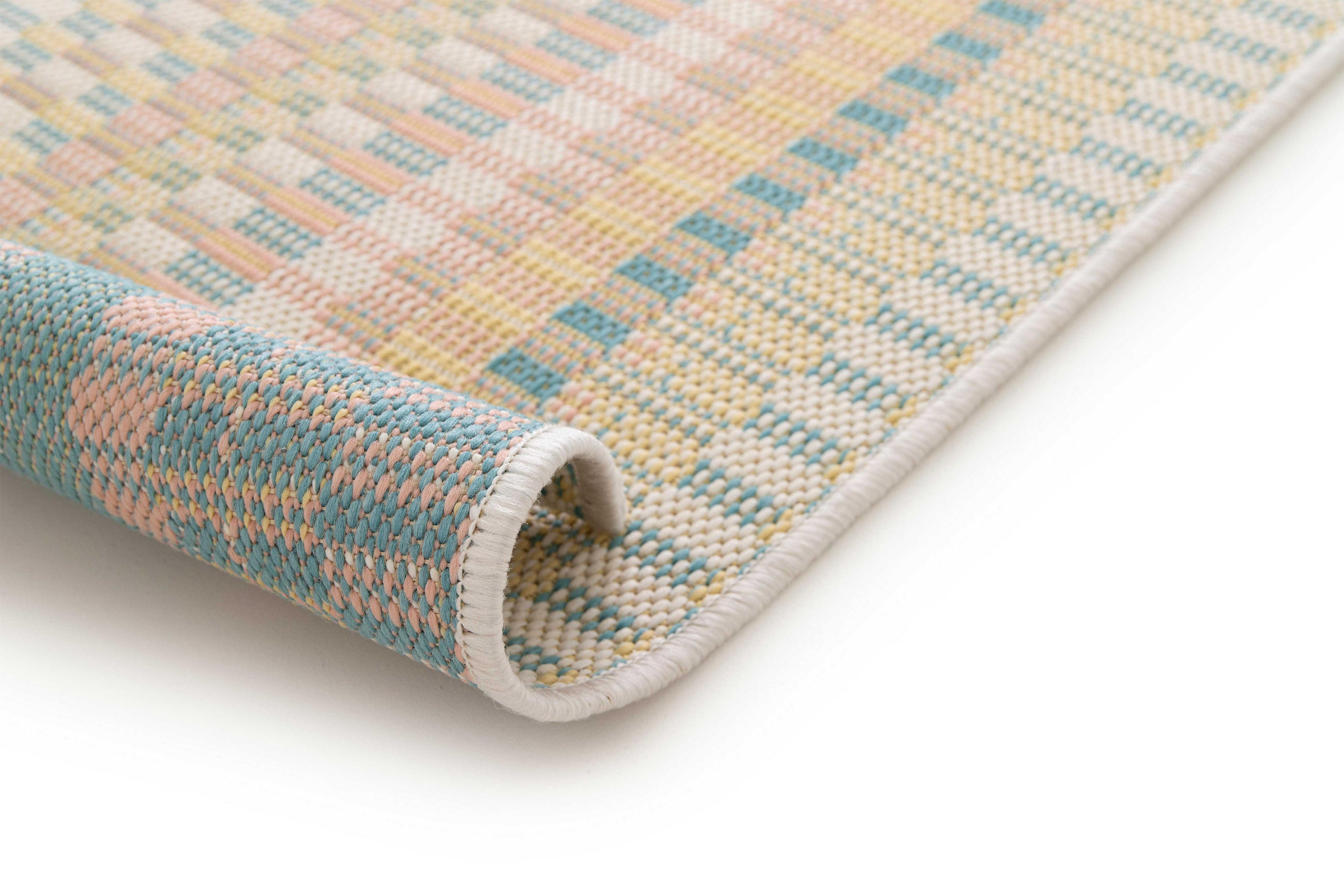 OUTDOORTEPPICH In Pastelltönen Manila 80/150 cm - Pastellblau/Pastellgrün, Kunststoff/Textil (80/150cm) - Atticgo