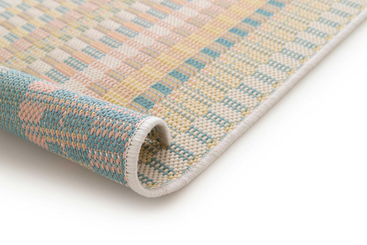 OUTDOORTEPPICH In Pastelltönen Manila 80/150 cm - Pastellblau/Pastellgrün, Kunststoff/Textil (80/150cm) - Atticgo