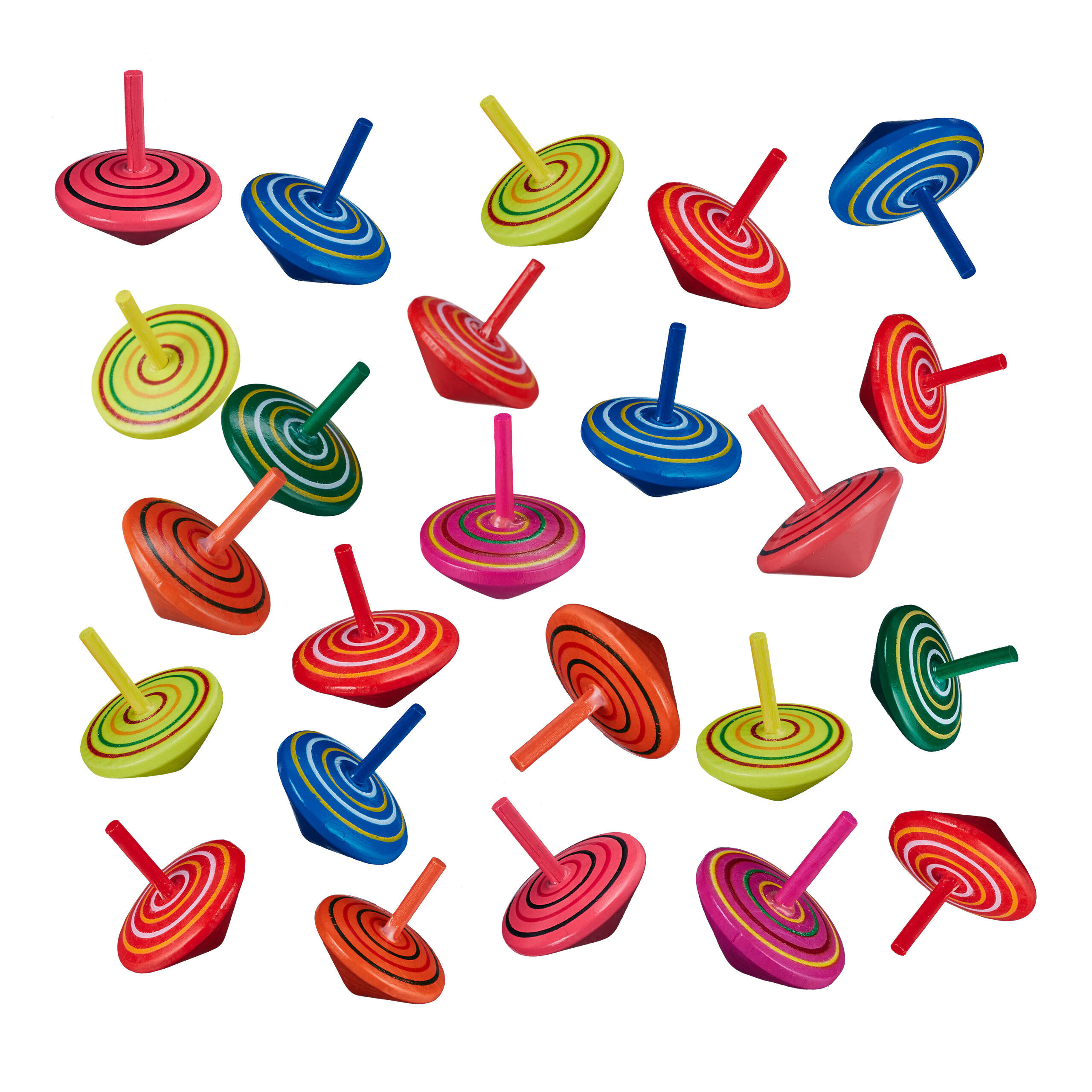 24xKREISEL - Multicolor, Holz (4/4.5/4cm) - Relaxdays