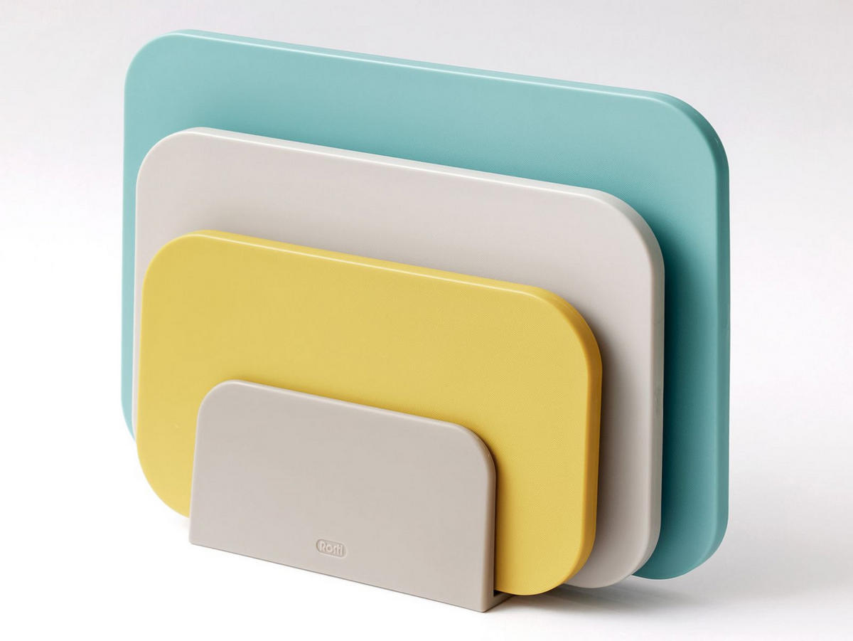 SCHNEIDEBRETTER-SET Choptima ocean - Türkis/Multicolor, Kunststoff (35/26cm) - Rosti