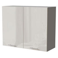 KÜCHENHÄNGESCHRANK Brerra W3/90 Grau / RAL 9001 creme Hochglanz 90 / 32,5 / 72cm - Creme/Grau, Holz/Holzwerkstoff (90/72/32.5cm) - Feldmann-Wohnen