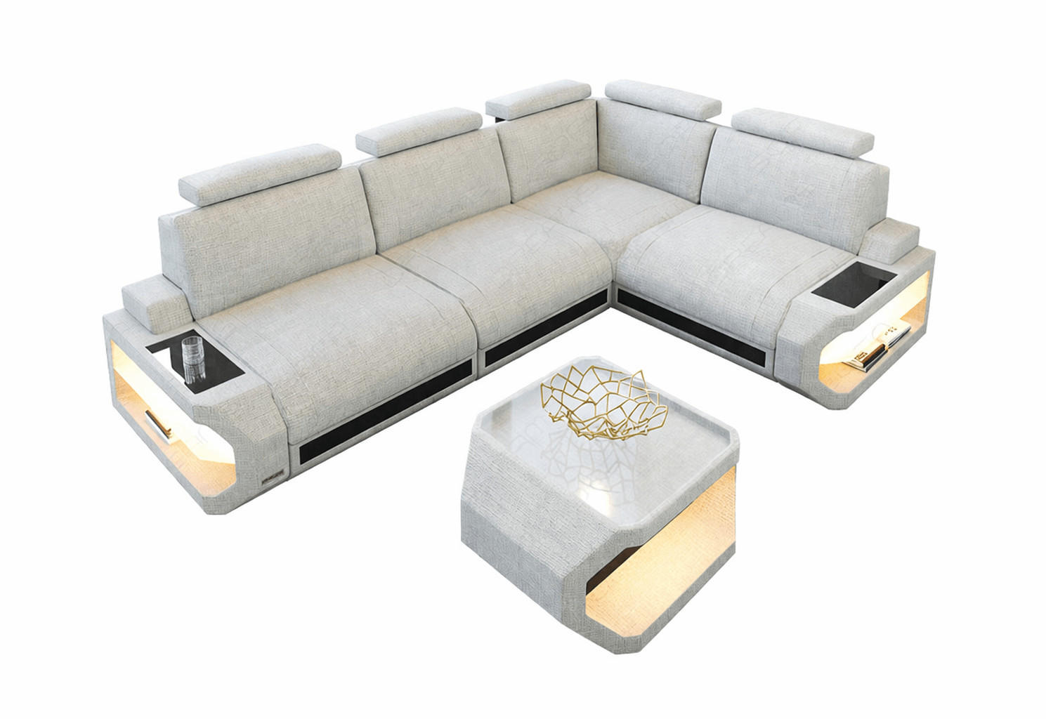 XXXLutz Ecksofa Creme 272x272 cm