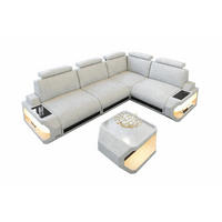ECKSOFA Siena Elfenbein Schwarz Strukturstoff - Creme, Kunststoff (272/272cm)