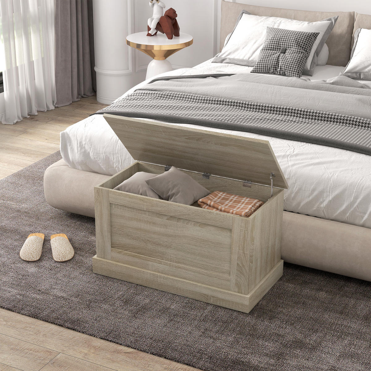 KISSENBOX DE-12428 80/40/45 cm Naturholz - Naturfarben, Holzwerkstoff (40/45/80cm) - ComfortXL