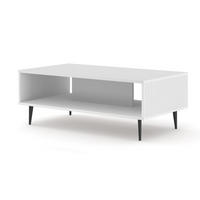 COUCHTISCH Weiß, Weiß, Schwarz 90/43/60 - Schwarz/Weiß, Holzwerkstoff (60/90/43cm) - RAUMHIRSCH FURNITURE