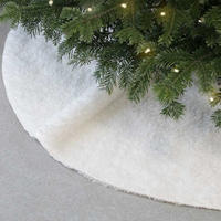 UNIQUE Living - Weihnachtsbaumdecke White Xmas - 110x110cm - Weiß - Weiß, Textil (110cm) - Unique Living