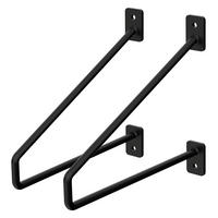 REGALHALTERUNG - Schwarz, Metall (22/2.3/18cm) - ML-DESIGN