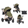 KINDERWAGEN 2 in 1 Thira grün Babywanne, umbaubar, Sportsitz, Fußabdeckung - Grün, Metall (96/61/107cm) - Moni