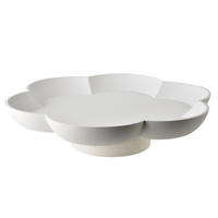 DEKOSCHALE Daz Blume Weiß 30/30/8 cm Holz - Weiß, Holz (30/8cm) - Mondex