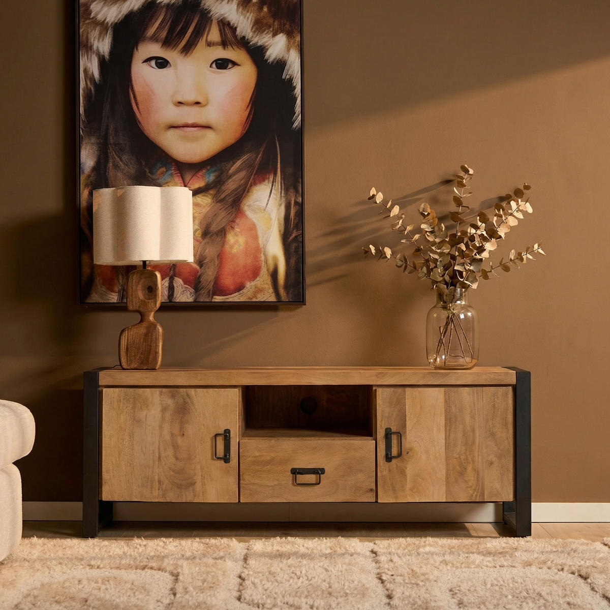 TV-MÖBEL Britt Braun 45/150/55 cm - Braun, Holz (150/55/45cm) - Starfurn