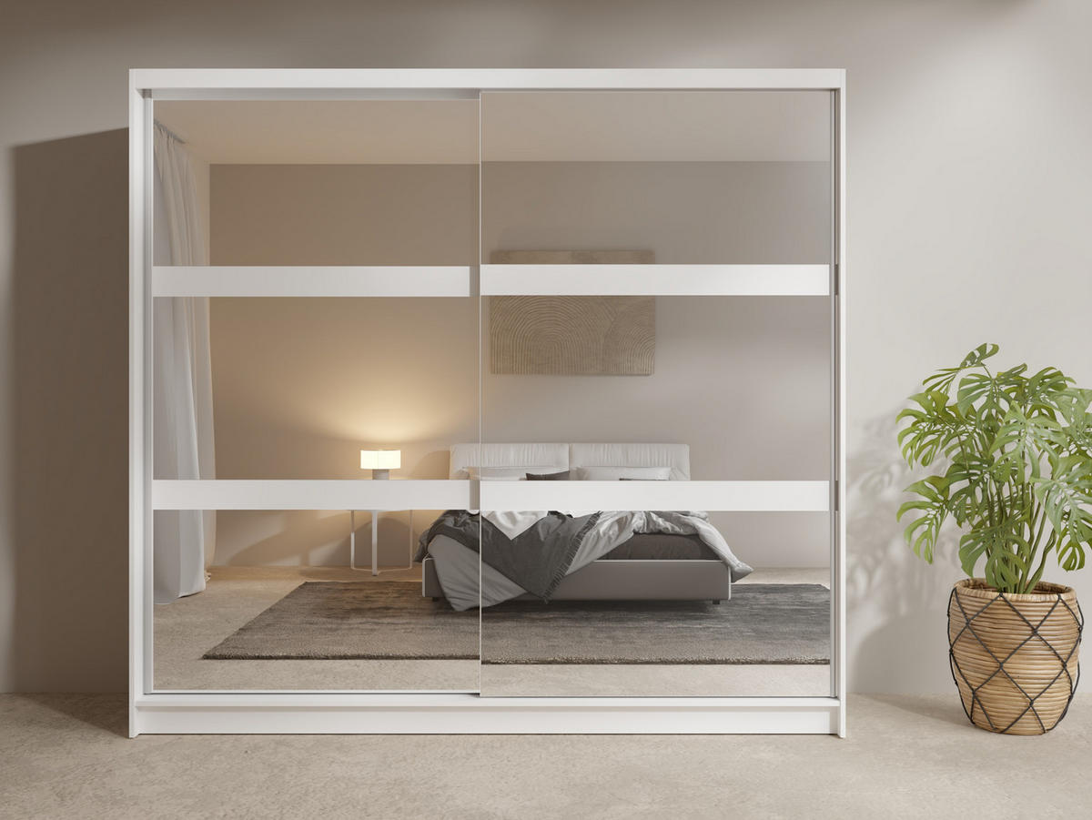 KLEIDERSCHRANK Weiß 230/215/62 - Weiß, Holzwerkstoff (230/215/62cm) - RAUMHIRSCH FURNITURE