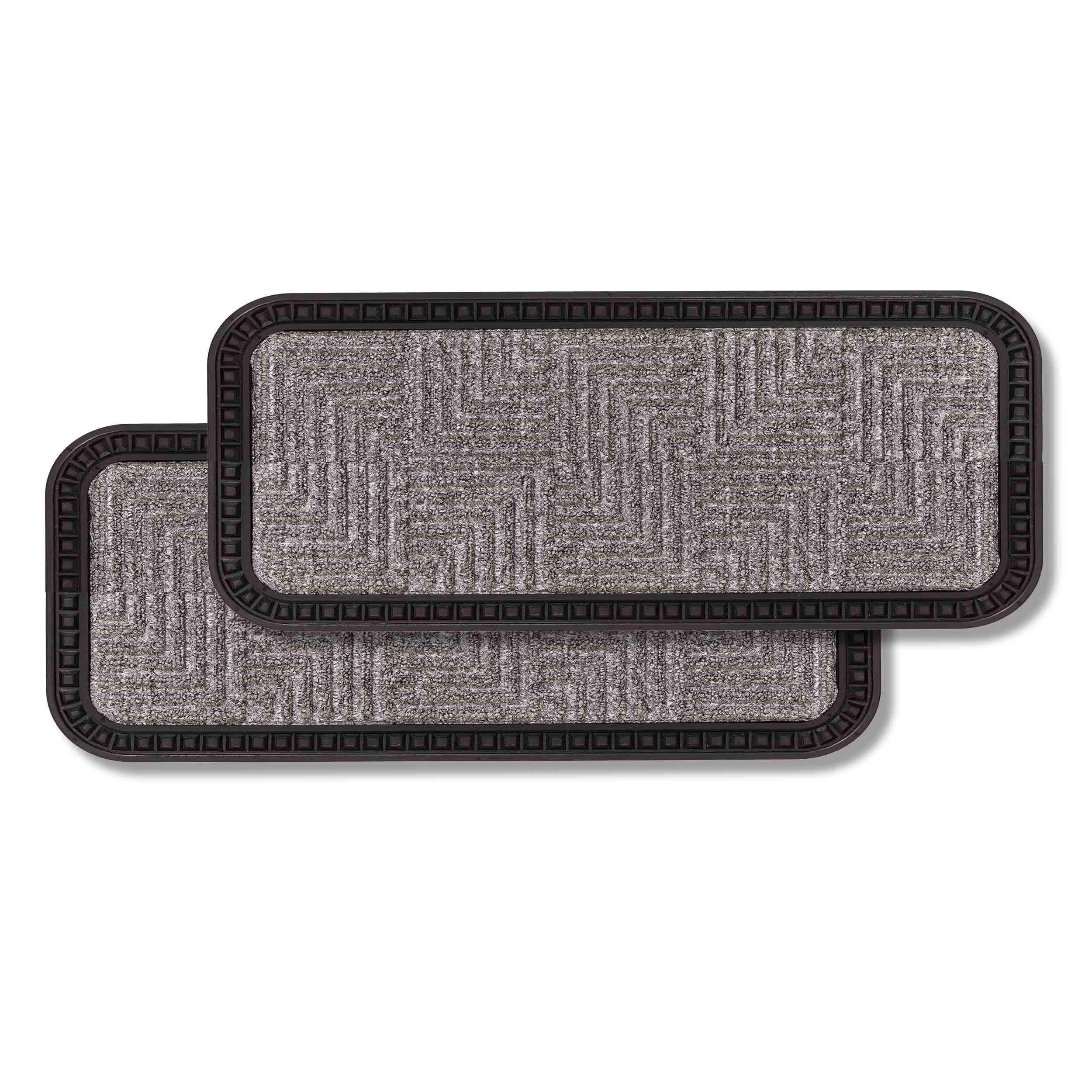 FUSSMATTE AUßEN BORDER STAR 2ER SET - Silberfarben, Textil (25/60cm) - Astra