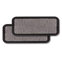 FUSSMATTE AUßEN BORDER STAR 2ER SET - Silberfarben, Textil (25/60cm) - Astra