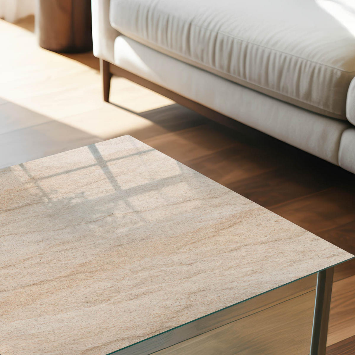 GLASPLATTE 80x60 cm – Beige Muster - Grau, Glas (0.4/80/60cm) - ArtPrintCave
