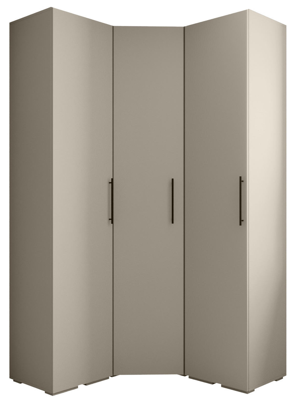 GARDEROBEN-SET 236,7/131,7/47 - Kaschmir/Schwarz, Holz/Kunststoff (131.7/236.7/47cm) - Abiks Möbel