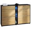 SCHUHSCHRANK Today Fronten in Eiche Natur - Eichefarben, Holzwerkstoff (155.5/95/28cm) - Vladon