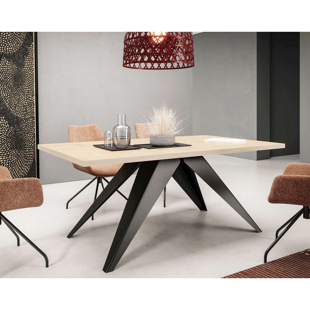 Thumbnail - Feldmann-Wohnen Esstisch, Trüffeleiche, Holz, Rechteckig,Rechteckig, Stativgestell, 80x76x140 cm, Esszimmer, Tische, Ess...
