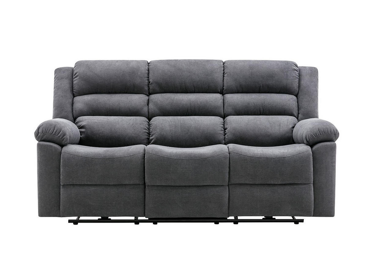 COUCHGARNITUR mit Sessel - 4 Personen - stoff - grau Burolo - Grau, Textil (92/103/95cm) - Vente-Unique
