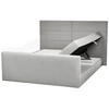 BOXSPRINGBETT 180/200cm Hellgrau Aristocrat - Hellgrau, Textil (180/200cm) - Beliani