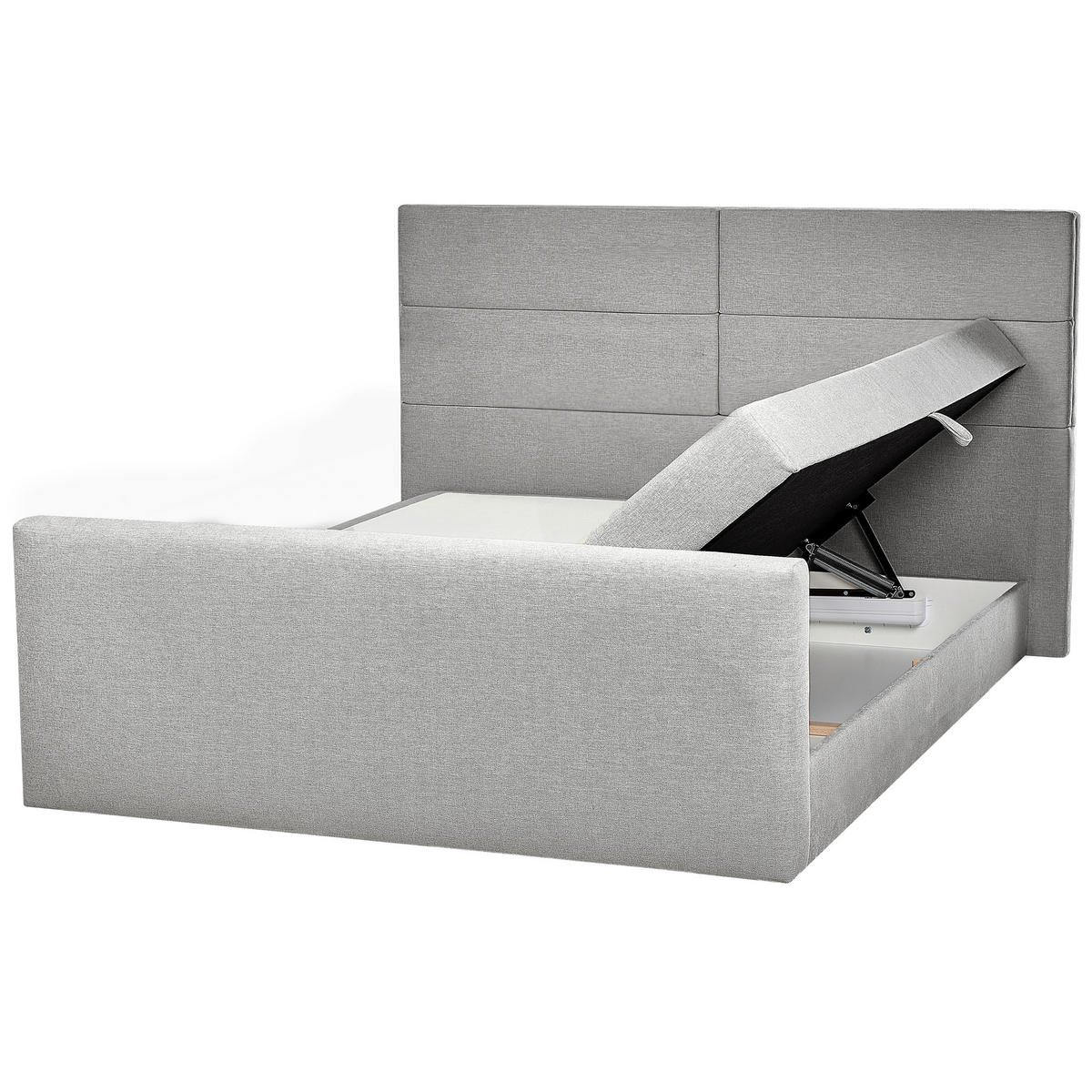 BOXSPRINGBETT 180/200cm Hellgrau Aristocrat - Hellgrau, Textil (180/200cm) - Beliani