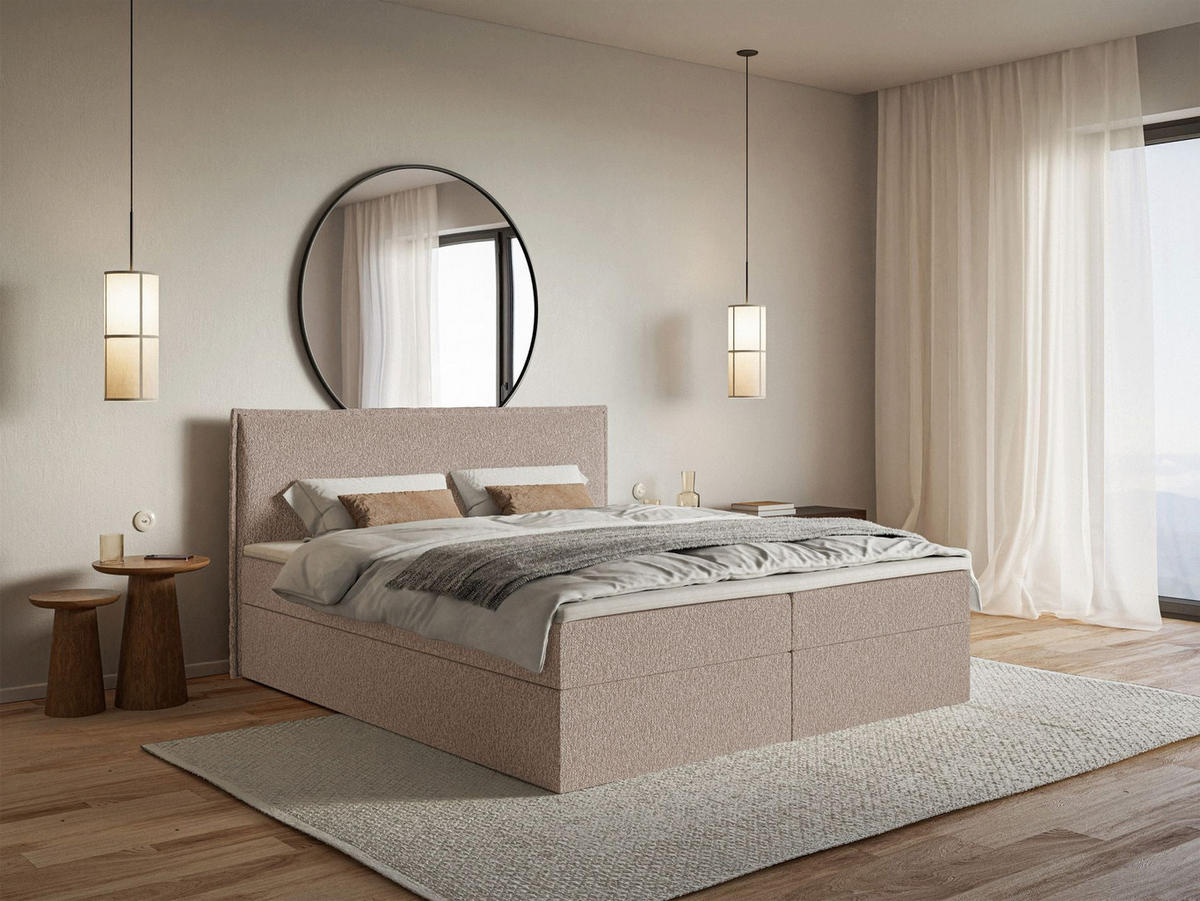 BOXBETT Softie Dunkelbeige Chenille 160x200 cm - Cappuccino, Textil (160/200cm) - Selsey