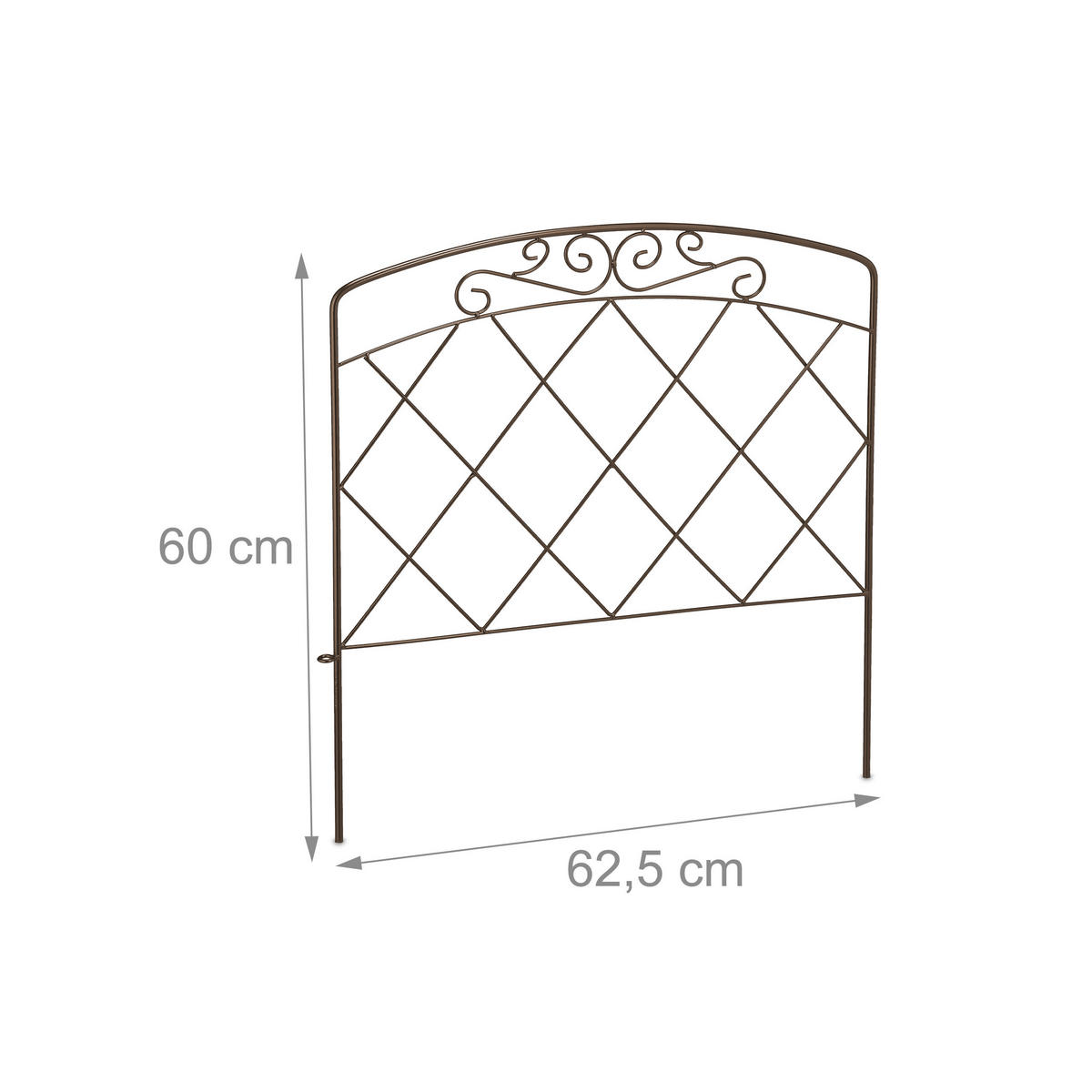 4XBEETZAUN - Kupferfarben, Metall (62.5/60/2cm) - Relaxdays