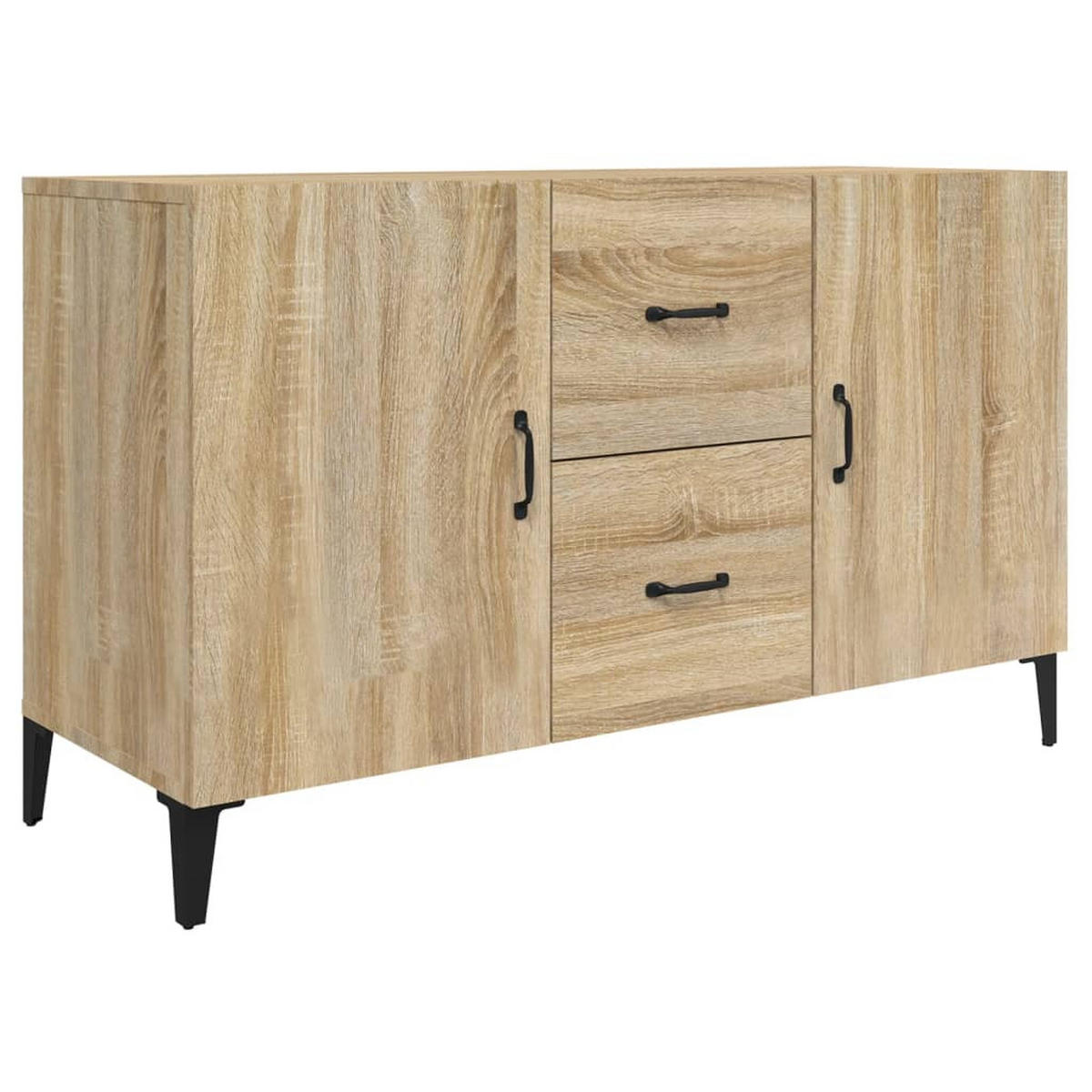 SIDEBOARD mit 2 Schubladen, 2 Türen 100/36/60 cm aus Holzwerkstoff Sonoma-Eiche Dekor - Sonoma Eiche, Holz (100/60/36cm) - vidaXL