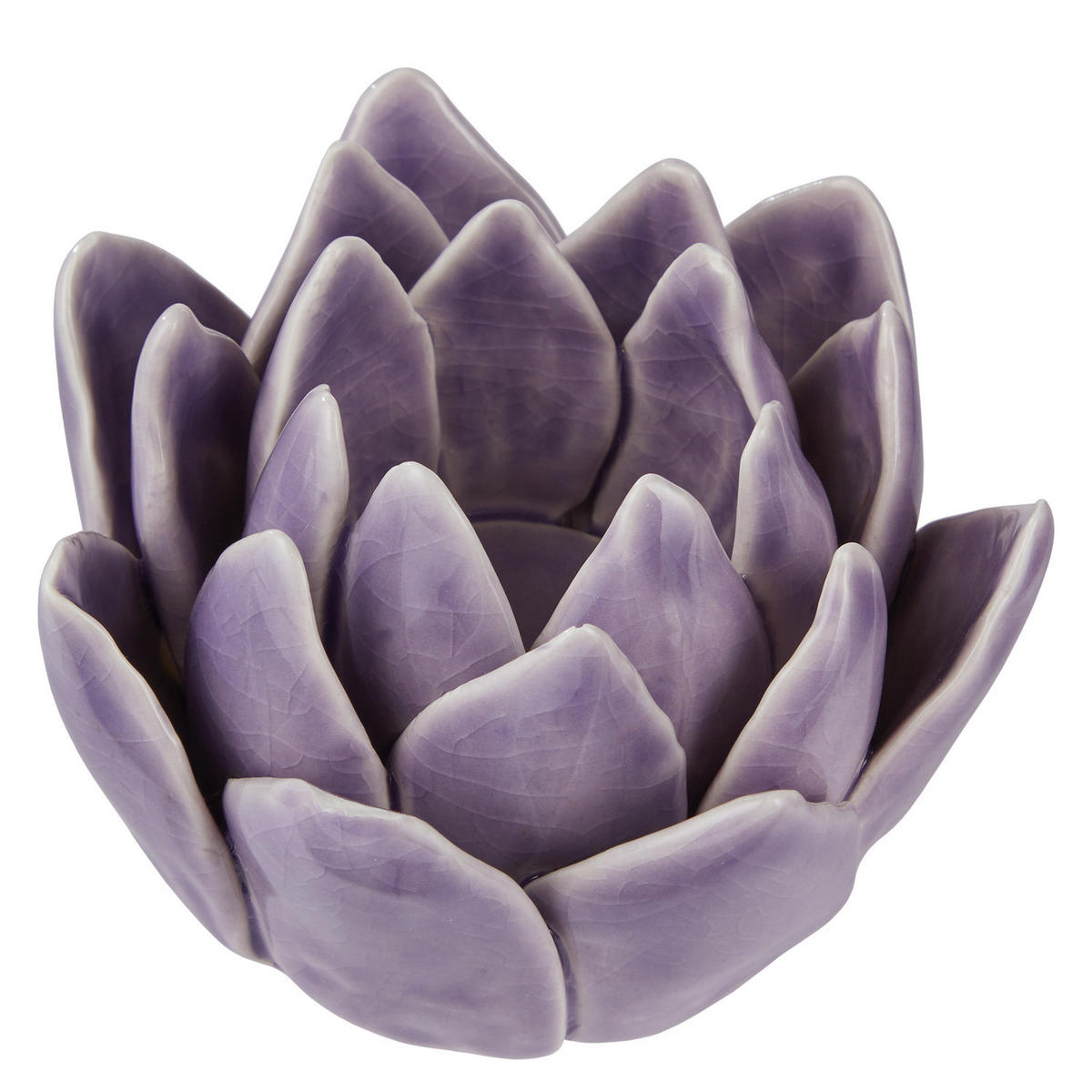 TEELICHTHALTER Blossom Blüte - Violett, Keramik (8cm) - Butlers