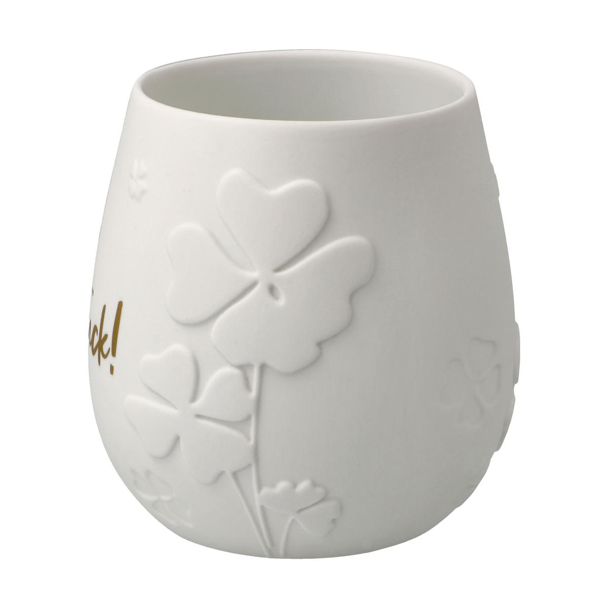 WINDLICHT Viel Glück!, Biskuit-Porzellan, Weiß, 10 cm - Weiß, Keramik (9/10/9cm) - Goebel