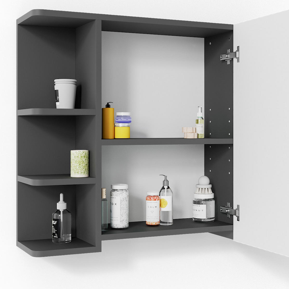 KOUPELNOVÝ NÁBYTEK Fynn Antracit/zlatý dub - medově dubová/antracitová, kompozitní dřevo (60/54/32cm) - Vicco