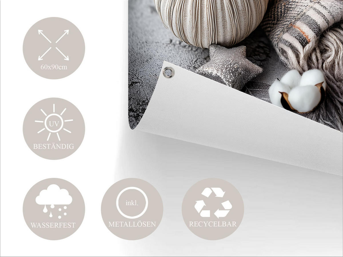 GARTEN-POSTER 60x90 cm Cozy Deko - Anthrazit, Kunststoff (60/90/2cm) - artissimo