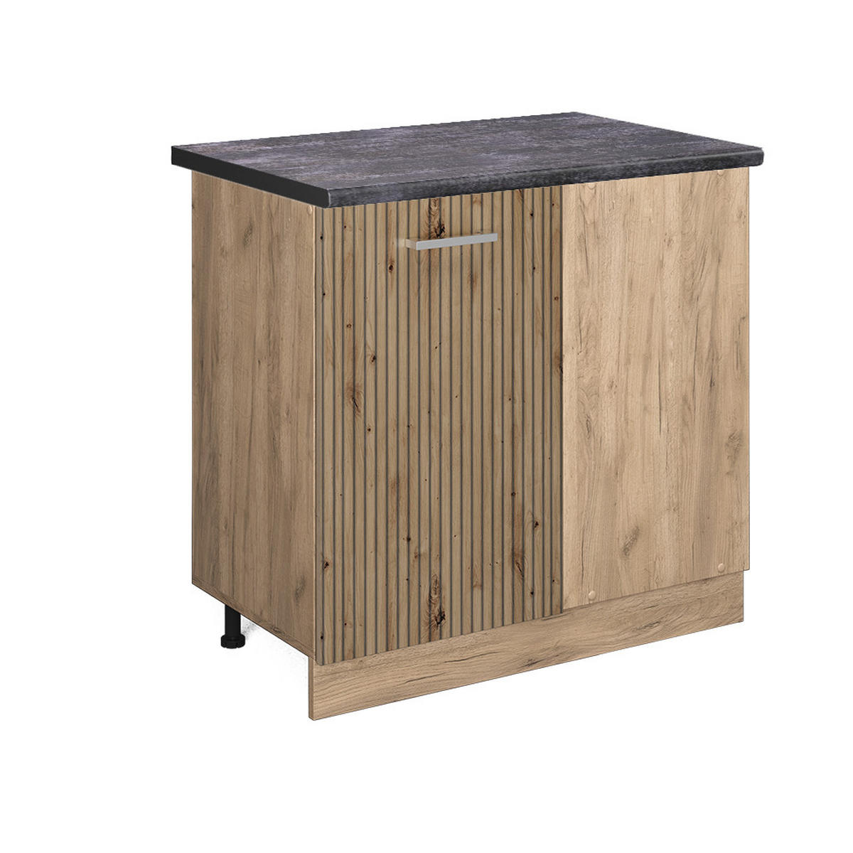 ECKUNTERSCHRANK R-Line Artisan-Eiche 86 cm, AP Anthrazit - Eiche Wotan/Eiche Artisan, Holzwerkstoff (86/81.6/60cm) - Vicco