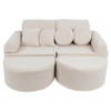 KINDERSOFA, Bearly, Pocket Max, Cremig - Creme, Textil (120/25/60cm) - MeowBaby