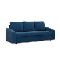 SOFA 3-SITZER MIT SCHLAFFUNKTION NEO, Cord - Dunkelblau - Blau, Textil (220/85/92cm) - Mebligo
