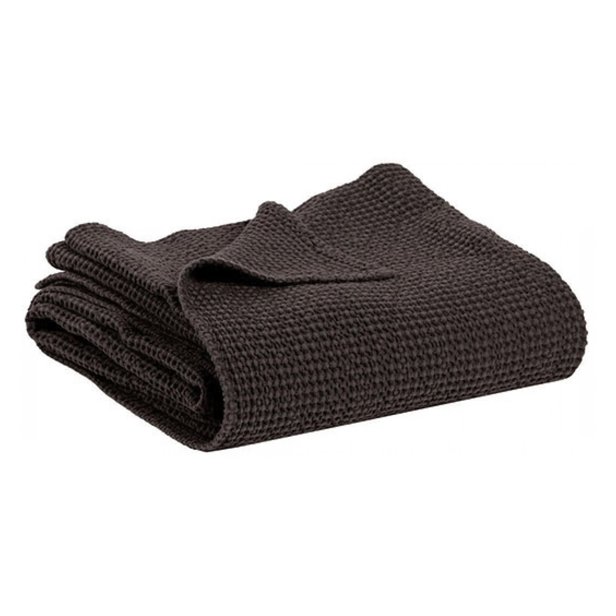 BETTÜBERWURF Maia carbonfarben 180 x 260 cm - Schwarz, Textil (260/180cm) - Vivaraise
