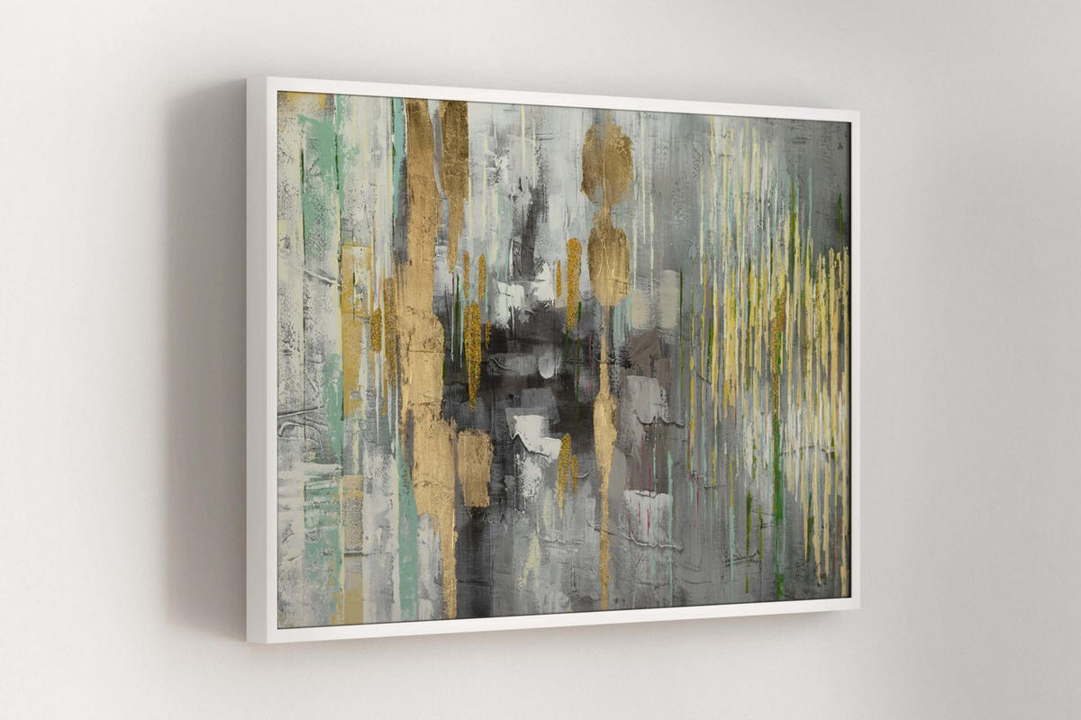 OLEJOMALBA 120/80 cm, Zvířata - žlutá, dřevo/textil (120/80cm) - KUNSTLOFT