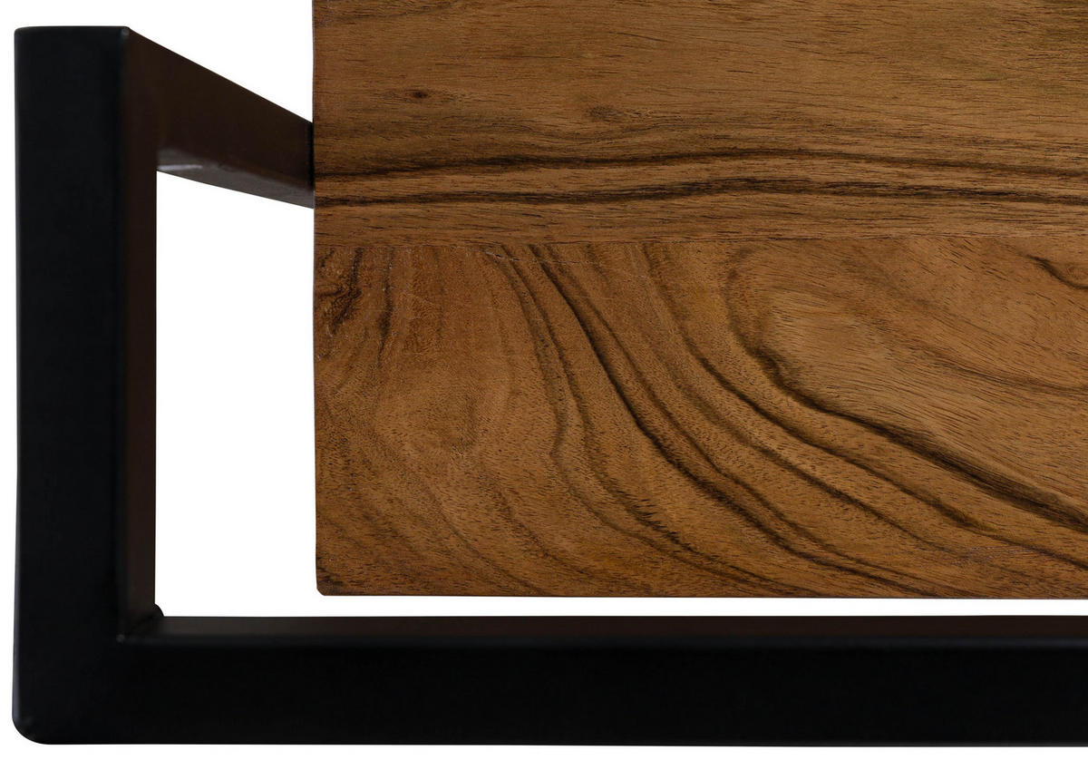 WANDGARDEROBE Akazie 100x30x80 natur lackiert MELBOURNE #108 - Naturfarben, Holz (100/80/30cm) - Massivmoebel24