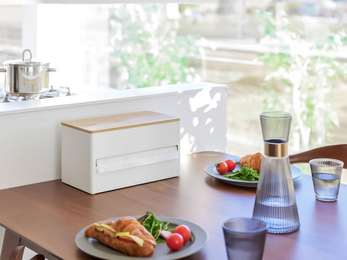 KÜCHENROLLENHALTER Rin weiß 16/31/17 cm - Weiß, Metall (31/17/16cm) - Yamazaki