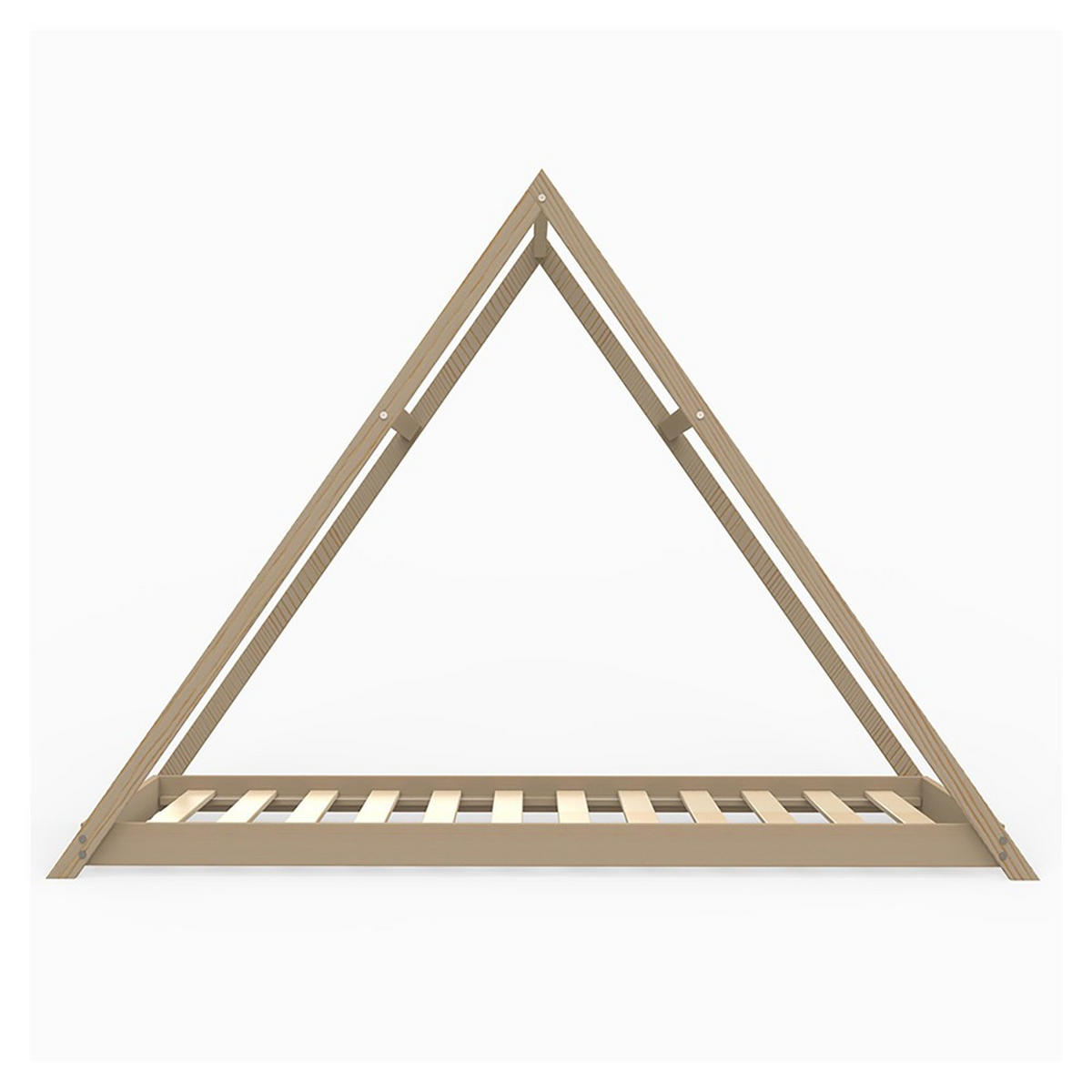 HAUSBETT APACHE mit Lattenrost / Kinderbett 90x190 - Naturholz - Naturfarben, Holz (90/190cm) - Weber Industries